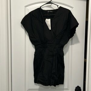 Zara nwt long shirt/dress black
